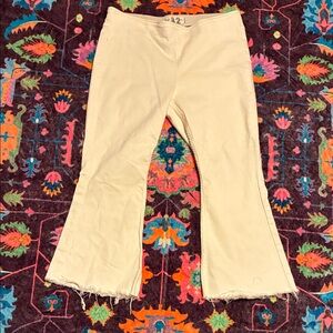 Stretchy Cream Free People Flared Bottoms
